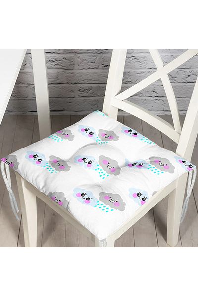 Realhomes Real Homes Digital Printed Fluffy Square Chair Cushion