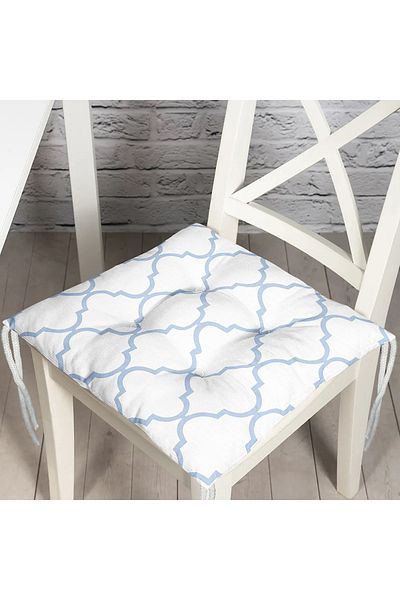 Realhomes Modern Ogea Themed Digital Printed Pofidik Square Chair Cushion