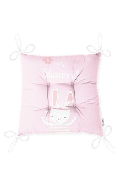 Realhomes Kız Pembe Çocuk Odası Özel Tasarımlı Dijital Baskılı Pofidik Sandalye Minderi