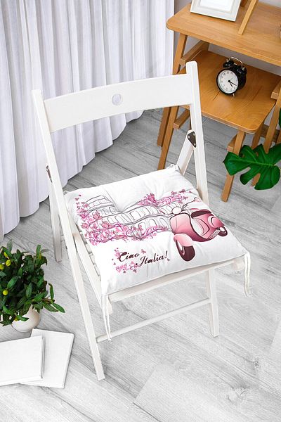 Realhomes Modern Italia Digital Printed Fluffy Square Chair Cushion