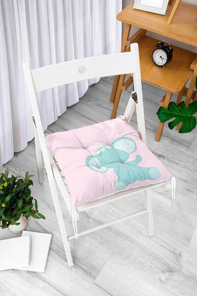 Realhomes Beyaz Zeminde Balonlar Ve Hello World Yazılı Bebek Odası Pofidik Sandalye Minderi