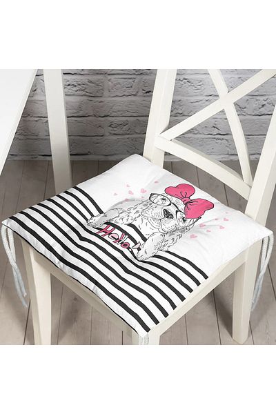 Realhomes Zebra Patterned Digital Printed Fluffy Square Chair Cushion