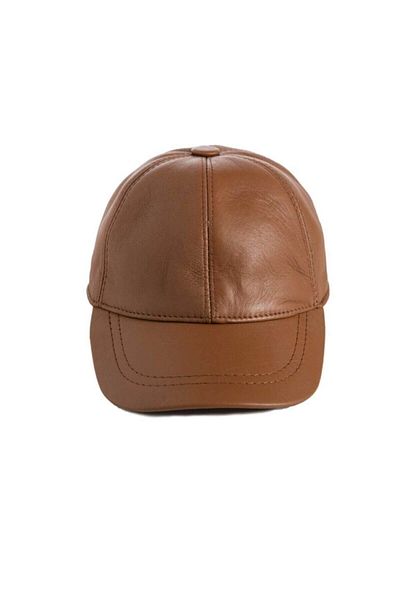 OnMyHead Unisex Καφέ Δερμάτινο Καπάκι