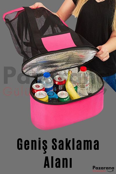 Ankaflex Τσάντα παραλίας Icing Camping Picnic Travel Ζεστή κρύα θήκη με ιμάντα ώμου