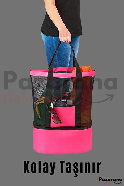 Ankaflex Τσάντα παραλίας Icing Camping Picnic Travel Ζεστή κρύα θήκη με ιμάντα ώμου