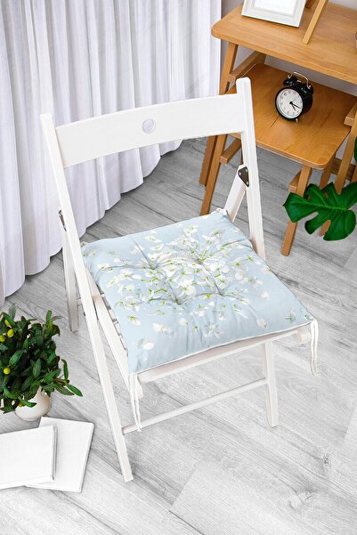 Realhomes Renkli Zeminli Beyaz Ortanca Çiçek Desenli Dijital Baskılı Modern P...