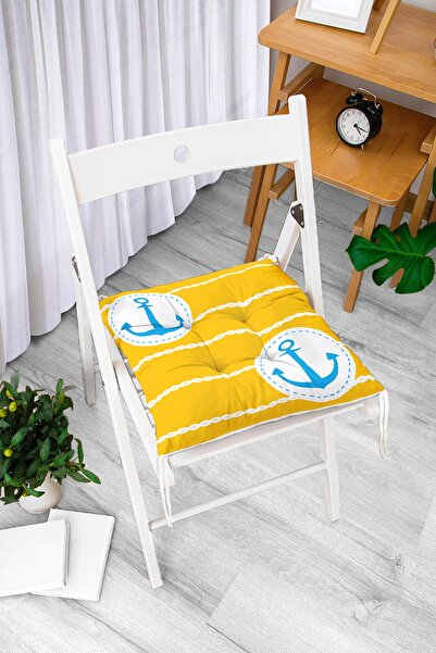 Realhomes Digitalno štampani moderni mekani jastuk za stolicu sa crtežom sidr...
