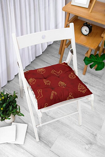 Realhomes Renkli Zeminde Gold Detaylı Yılbaşı Çorabı Desenli Dijital Baskılı ...