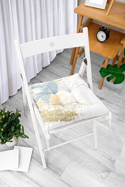 Realhomes Сучасна подушка для стільця з цифровим принтом під мармур на білому...