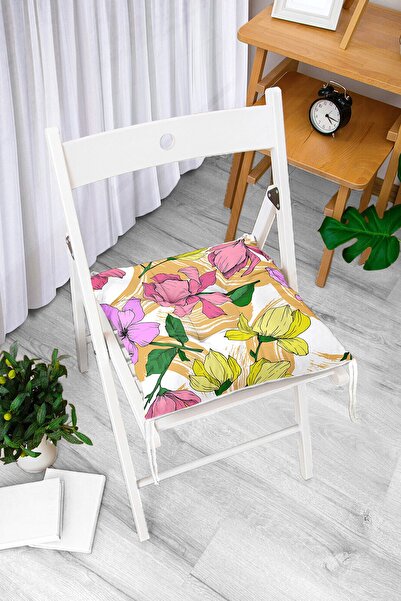 Realhomes Digitalno štampani moderni mekani jastuk za stolicu sa cvetnim uzor...