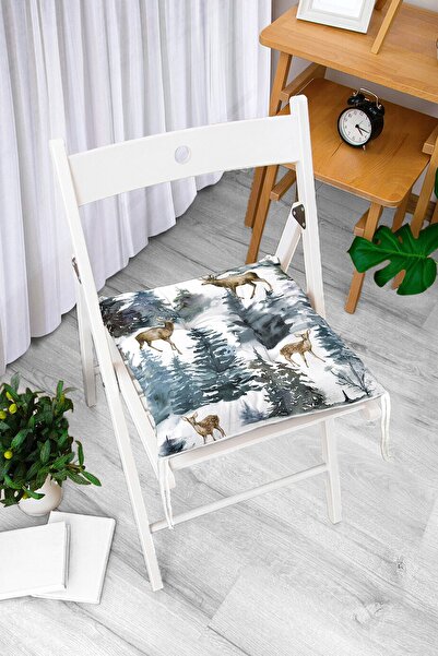 Realhomes Akvarel dizajn bora i jelena, digitalno štampani moderni mekani jas...