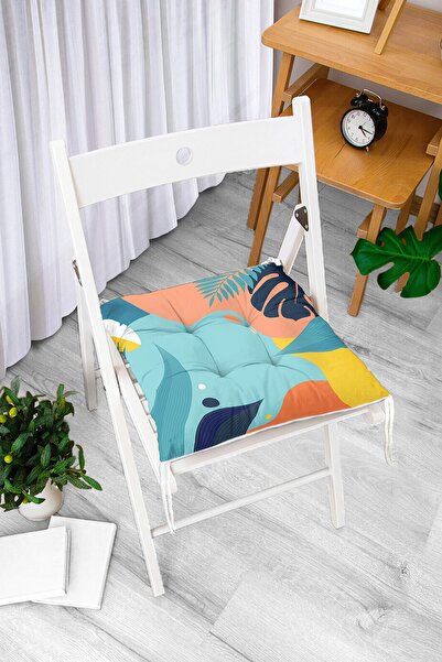 Realhomes Digitalno štampani moderni mekani jastuk za stolicu sa pastelnim uz...