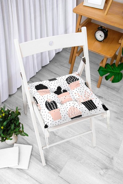 Realhomes Crni kaktus sa polka tačkama, digitalno štampani moderni mekani jas...