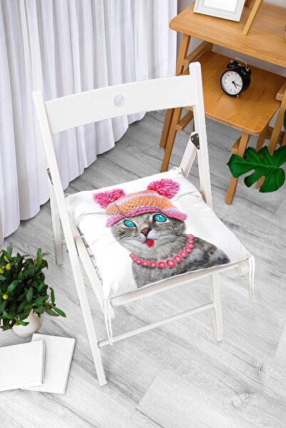 Realhomes Slatka mačka sa šeširom i plavim očima, digitalno štampani mekani j...