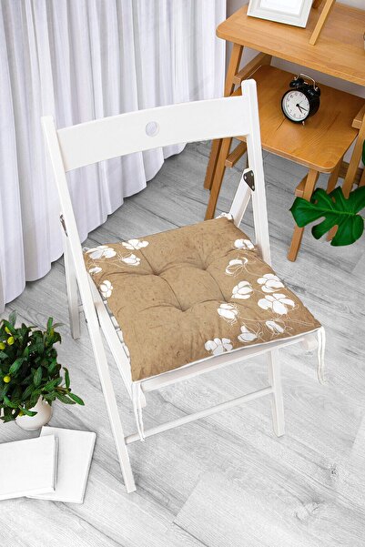 Realhomes Digitalno štampani moderni mekani jastuk za stolicu sa belim cvetni...