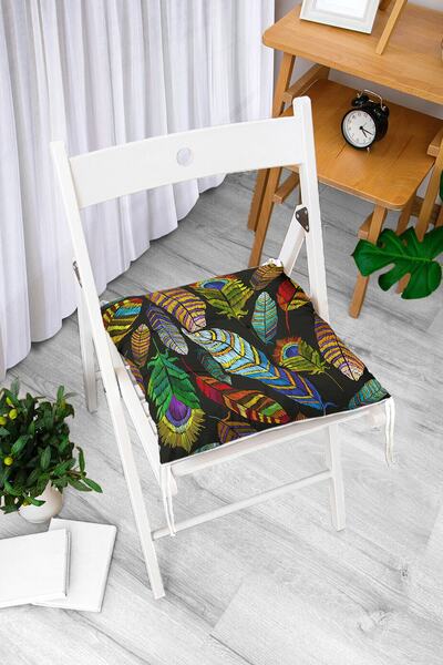 Realhomes Кольорові листя цифровий друк сучасний пуф для стільця