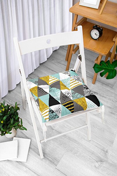 Realhomes Digitalno štampana moderna mekana podloga za stolicu sa zlatnim det...