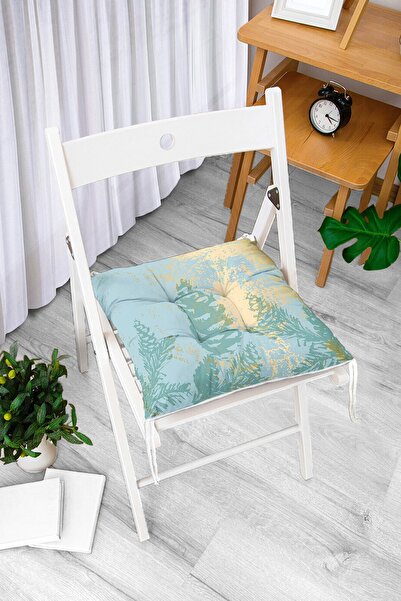 Realhomes Digitalno štampani moderni mekani jastuk za stolicu sa zlatnim deta...