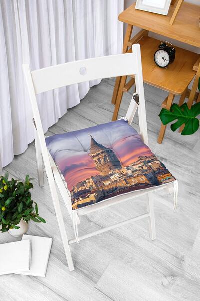 Realhomes Galata Tower digitalno štampani moderni mekani jastuk za stolicu