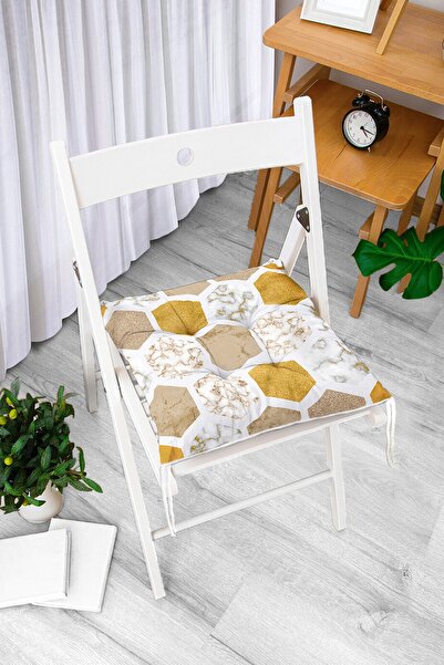 Realhomes Moderni Pofidic jastuk za stolicu sa geometrijskim mermernim motivom
