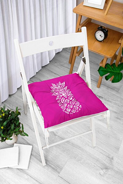 Realhomes Pernă de scaun pufoasă cu design modern, cu model de ananas pe fund...