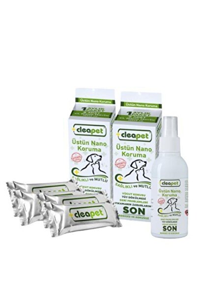 Cleapet Köpek Büyük Sağlık Paket 2 kutu Havlu Ve 1 Adet Nano Sprey 150 ml