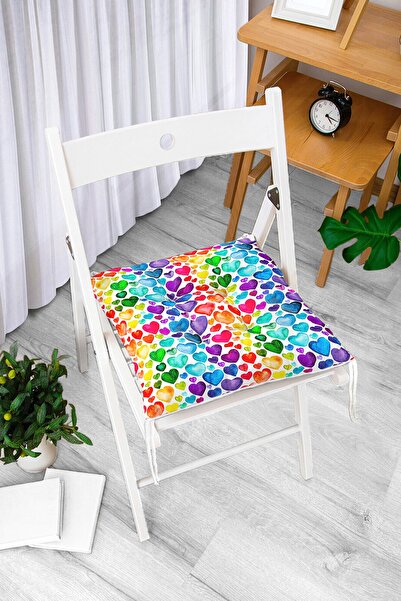 Realhomes Ειδικής σχεδίασης Πολύχρωμες καρδιές Ψηφιακό τυπωμένο αφράτο μαξιλά...