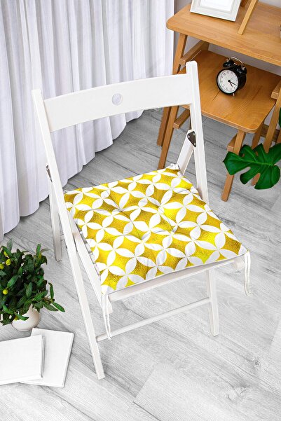 Realhomes Geometrijski uzorci u zlatnoj boji modernog pufnastog jastuka za st...