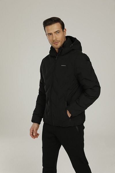 lumberjack Sn17 Henry Coat 1pr Μαύρο Ανδρικό Κοντό Παλτό
