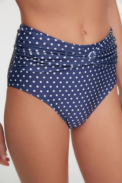 Trendyol Collection Bikini-Hose - Dunkelblau - Gepunktet