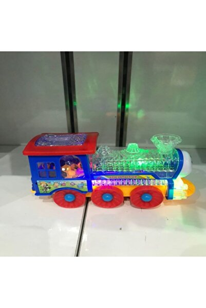 YVZ Pilli Çarp Dön 3 Boyutlu Işıklı Thomas Tren