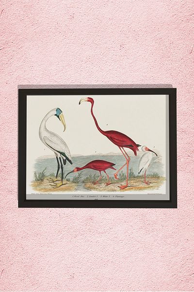 Dekor Loft Nostalgic Flamingo 1843 Φυσικό Ξύλινο Πίνακας Τοίχου