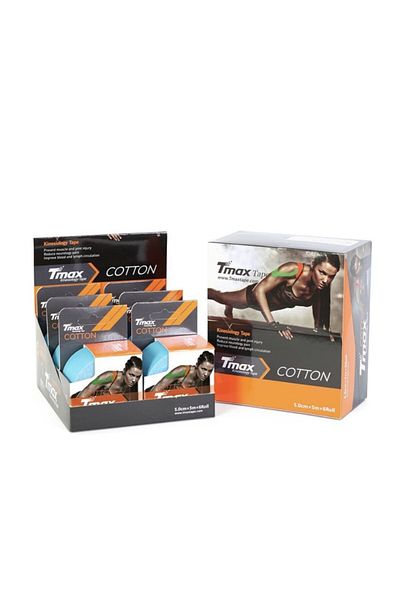 TMAX Tape Kinesio Pain Patch 5 Meters X 5 Cm Blue Box of 6