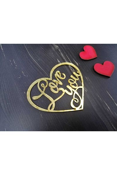 SG TASARIM Valentine's Day Plexiglass Cake Decoration Pinyata Chocolate Plexiglass Ornament