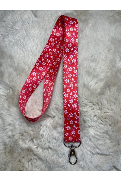 Hediyebum Curea de gât cu model de margarete albă roșie