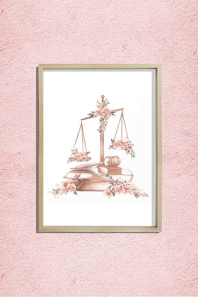 Dekor Loft Cantarul Justitiei, Judecator, Sanvi, Decor Birou Avocat, Pictura de Perete