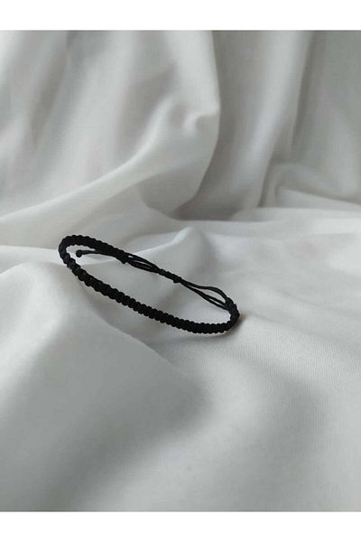 Eva Takı Black Knitted Rope Friend Bracelet