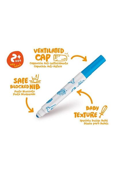 CARIOCA Set of 6 Washable Felted Painting Pens