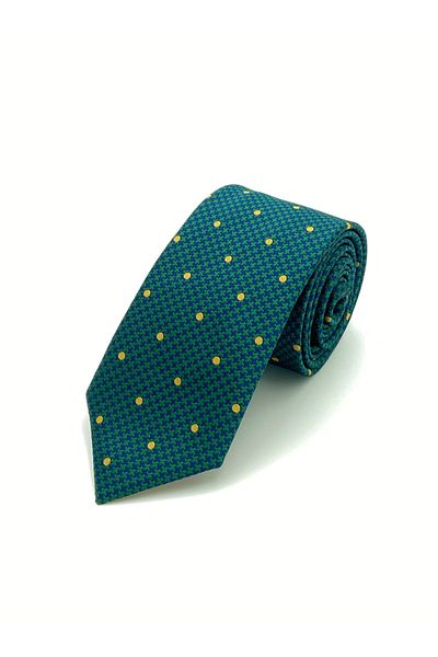 Brianze Green Polka Dot Tie Handkerchief Set