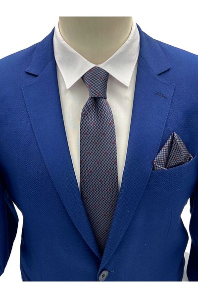 Brianze Claret Red Polka Dot Tie Handkerchief Set