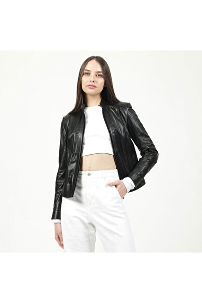 Dericlub 2112 Siyah Kadın Deri Ceket
