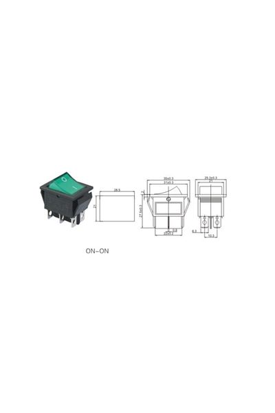 Site Hırdavat Ic-104a Red Wide Illuminated Switch On/off Switch 6p