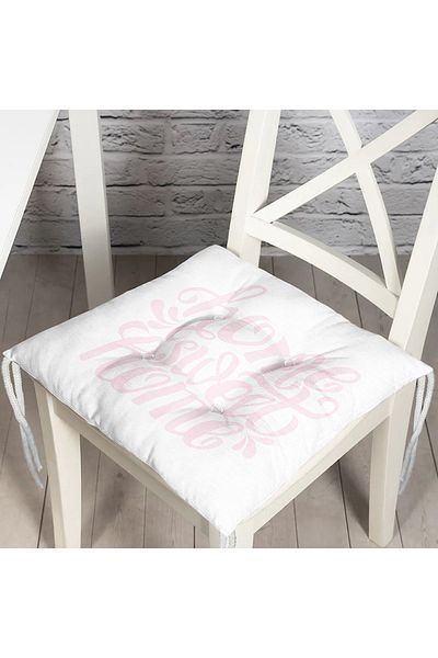 Realhomes Pudra Home Sweet Home Digital Printed Fluffy Chair Cushion