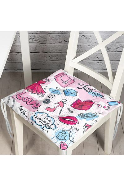 Realhomes Fashion Accessory Patterned Digital Printed Fluffy Chair Cushion