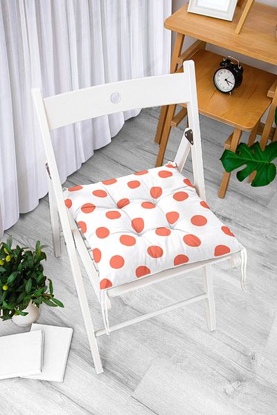 Realhomes Puppy Mouth Polka Dot Ψηφιακό εμπριμέ διακοσμητικό μαξιλάρι καρέκλας