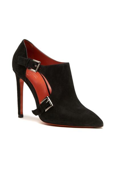 Santoni أحذية نسائية بكعب من جلد الغزال