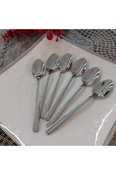 SERAMİKCİ Set of 6 Nescafe Spoons Platinum