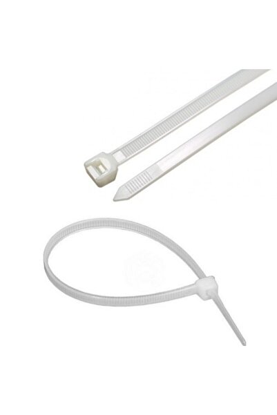 EMİRLER Kablo Bağı Plastik Cırt Kelepçe 4,8mmx370mm Beyaz 100 Adet Kuş Kondur...