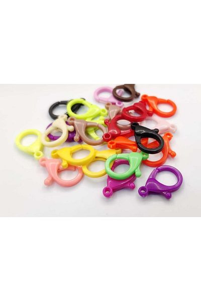 yiğit aksesuar 2.5 Cm Jewelry Supplies Plastic Parrot Clip Mixed 10 Pieces