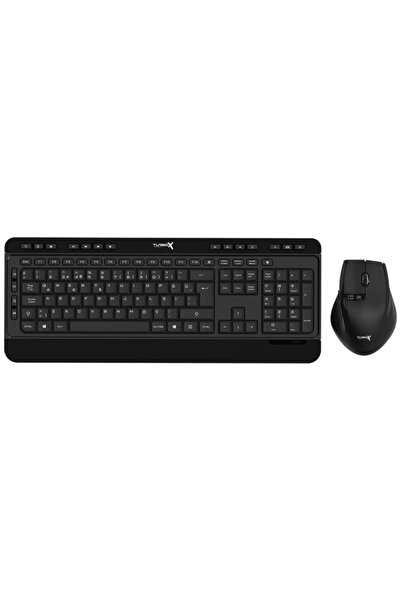 TURBOX Maindesk Usb Kablosuz Piano Black Multimedya Standart Q Klavye Ve Mouse Set